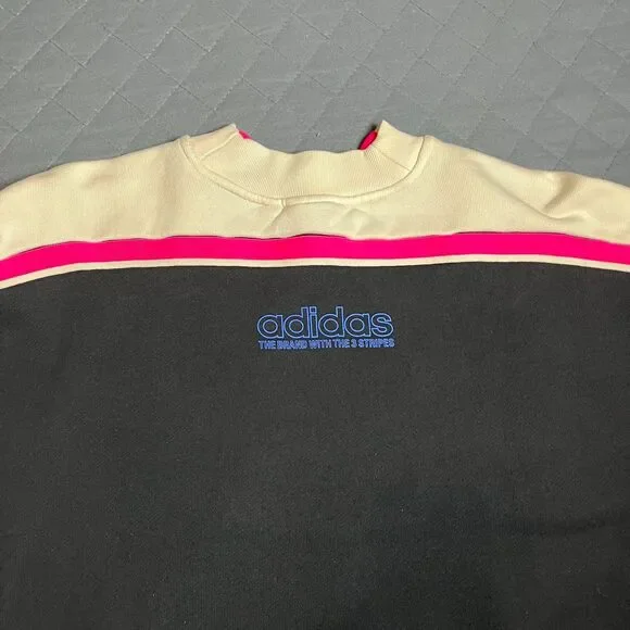 Adidas Originals Racing Legacy Firebird Sweater Black Pink 3-Stripe Women M - Picture 4 of 9